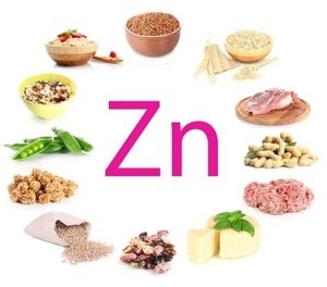 Collage of products containing zinc